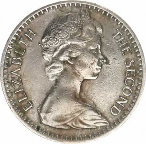 Rhodesia, Protettorato britannico, 2 1/2 scellini / 25 centesimi 1964 CuNi KM 4; Schön 43