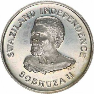 Swaziland, 20 centesimi 1968 - Sobhuza II. / Indipendenza KM 3 Ag 800 6,