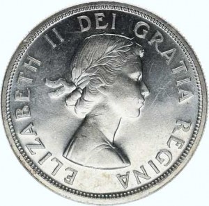 Canada, 1 Dollar 1959 - canoe, dr. rys.