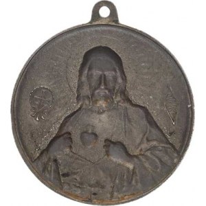 Médailles religieuses, Pologne - Sacré-Cœur de Jésus marqué au revers : J.SPOPYLO