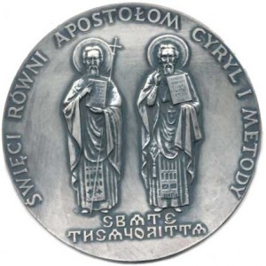 Náboženské medaile, Polsko - 1000. výročí pokřesťanění Rusi 988-1988, postavy Sv. Cyr