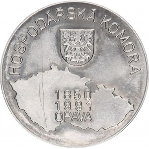 Opava, Hospodářská komora Opava 1850 - 1991, nad mapou ČR slezská orli