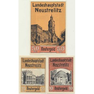 Německo - nouzová platidla, Neustrelitz - 10, 25, 50 Pfennig 1922 3 ks