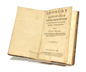 SOMETHING TO RESCUE THE INNOCENT IN SICKNESS, DEATH THREATENING by Philip KINZEL [1806] (poisonous plants)