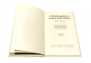 BIOGRAPHICAL DICTIONARY OF THE LEARNED JEWS OF POLAND Mathias Besohn [reprint of the 1905 edition].