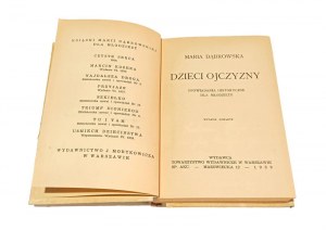 CHILDREN OF THE OLD MAN historical short stories for young people Maria DĄBROWSKA [1939].