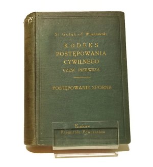 CODE OF CIVIL PROCEDURE part one Litigation Stanislaw GO£¡B Zygmunt WUSATOWSKI [after 1932].