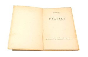 FRASZKI Adam KADEN (dedication and autograph of the author) [1928].
