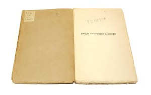HOLY FRANCISSE OF ASSIS with a preface by G. K. Chesterton [1928].