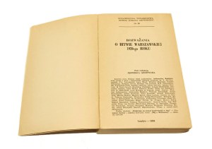 ROZWAŻANIA O BITWIE WARSZAWSKIEJ 1920- Jędrzej Giertych ed.