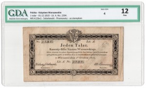 Varšavské knížectví, 1 tolar 1.12.1810, lit. A.