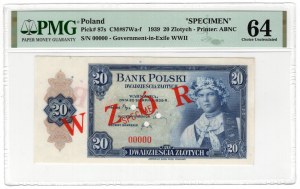 ABNCo, 20 złotych 1939 - WZÓR