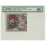 Pass ticket, 5 pennies 28.04.1924, left side