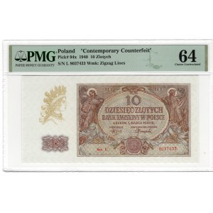 10 złotych 1940, seria L.