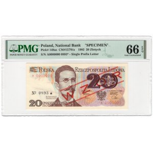 20 złotych 1982, seria A, Wzór no 0893