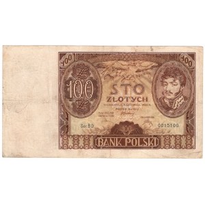 100 złotych 1934, seria BD, RADAR