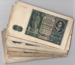 50 zlatých 1941 - sada 40 kusů