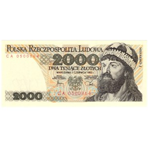 2000 złotych 1982, seria CA
