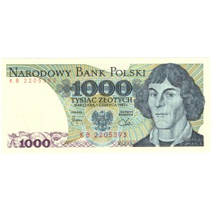 1000 zloty 1982, serie KB