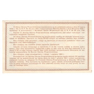 3% poukaz na protivzdušnou obranu 20 zlotých 1939