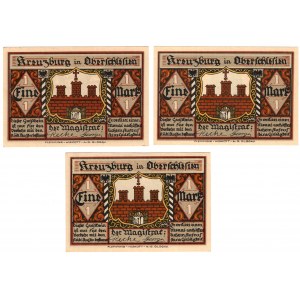 Kluczbork (Kreuzburg), 1 mark 1921 - set of 3 pieces