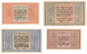 Gorzow Wlkp (Landsberg a.d.Warthe), 5 marek, 10 marek, 20 marek, 50 marek 1918 - sada 4 kusů