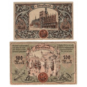 Shots (Stralsund), 50 marks, 100 marks 1922 - set of 2 pieces