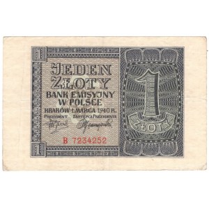 1 zloty 1940, Series B