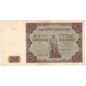 1000 zloty 1947, series D