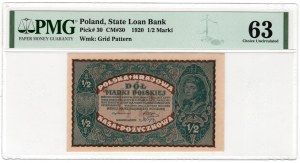 1/2 polské marky 1920