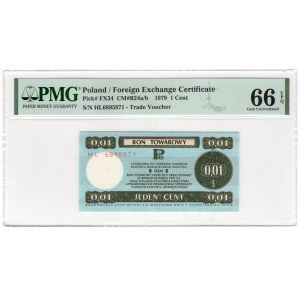 PEWEX Bon Towarowy, 1 cent 1979 - seria HL