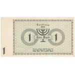 Lodz Ghetto (Litzmannstadt Ghetto), 1 mark 1940, series A - numbering 6 digits
