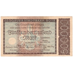 Glogow (Glogau), 500000 marks 1923, low number
