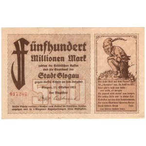 Glogow (Glogau), 500 million marks 1923