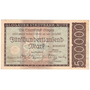 Głogów (Glogau), 500000 marek 1923, seria A