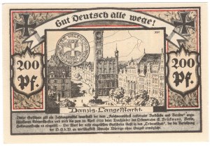 Gdaňsk, 200 fenges 1922, propagační bankovka