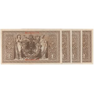 Germany, 1000 marks 1910, T series - set of 4 pieces