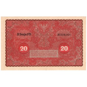 20 Polish marks 1919, 2nd Series FD