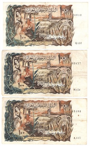 Algeria, 100 dinars 1970 - set of 5 pieces