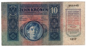 Austria, 10 crowns 1915 (1919) - additional stamp MAGYARORSZAG