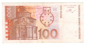Chorwacja, 100 kuna 1993 - rzadka pierwsza seria