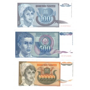Jugosławia, serie zastępcze - zestaw 6 sztuk
