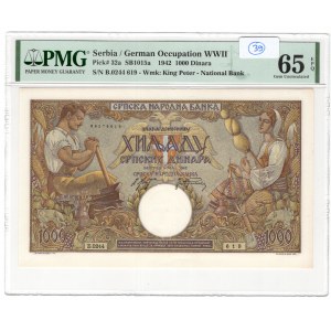 Serbia, 1,000 dinars 1942