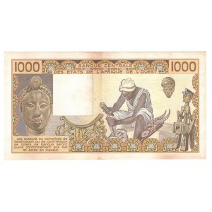 Państwa Afryki Zachodniej, Ivory Coast, 1000 francs 1985