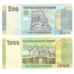 Jemen, 100, 200, 500, 1000 rials 2020 - zestaw 4 sztuk