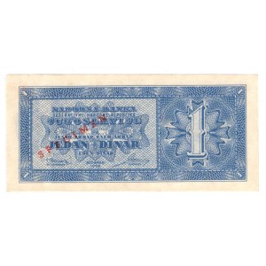 Jugosławia, 1 dinar 1950 SPECIMEN