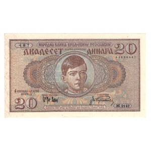Yugoslavia, 20 dinar 1936