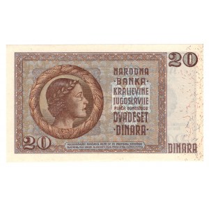 Yugoslavia, 20 dinar 1936
