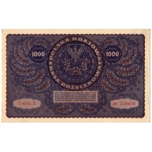 1 000 marek polskich 1919, I seria X