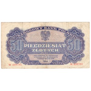 Polska, 50 złotych 1944, obowiązkowym, seria TE